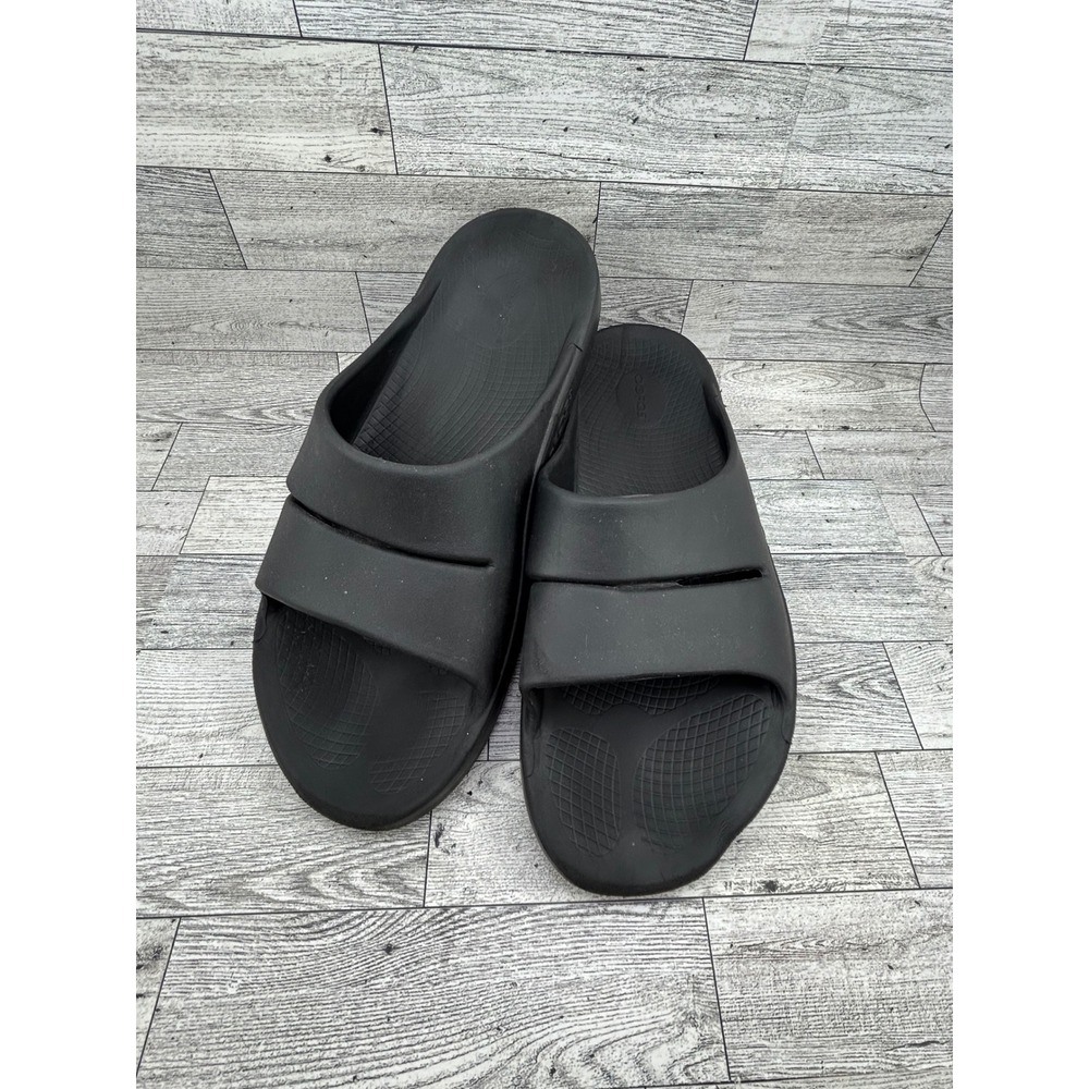 Oofos OOahh Sport Recovery Slides Black Mens 12 Womens 14 EU 45 Sandals Comfort